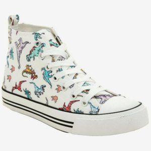 Dinosaur Print Hi-Top Sneakers